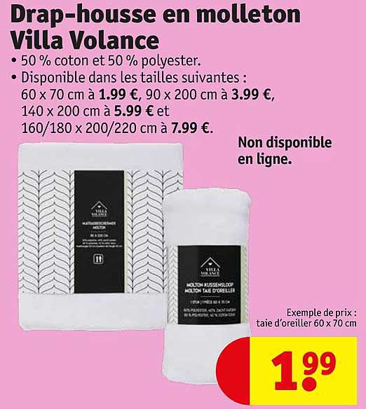 drap-housse en molleton villa volance