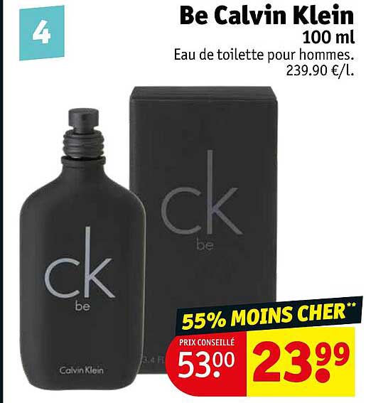 eau de toilette pour hommes be calvin klein 100 ml
