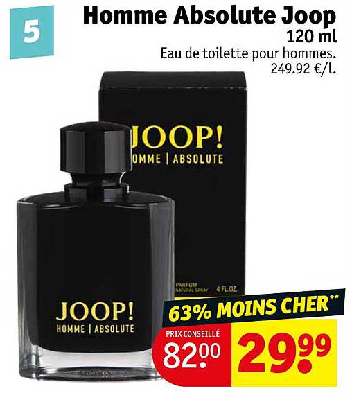eau de toilette pour hommes homme absolute joop 120 ml