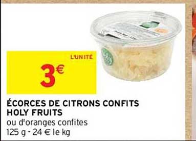 écorces de citron confits holy fruits