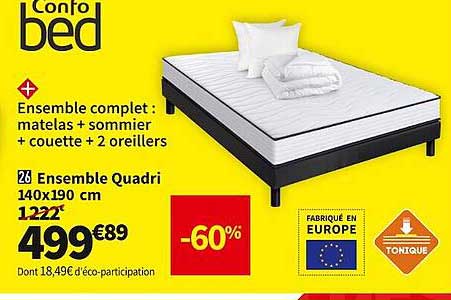 ensemble quadri 140 x 190 cm confo bed
