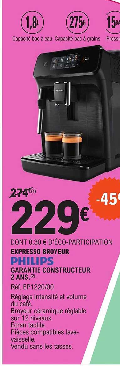 Expresso Broyeur Philips