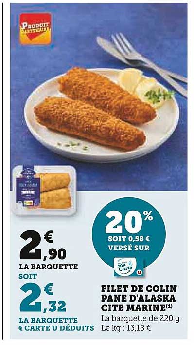 filet de colin pané d'alaska cité marine