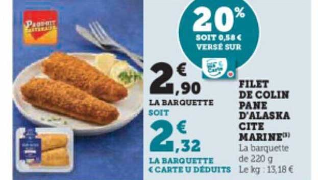 filet de colin pané d'alaska cité marine