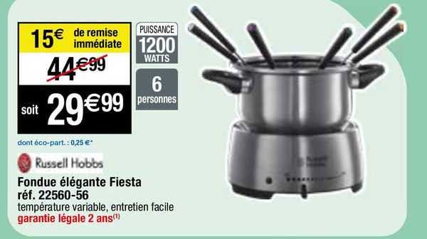 fondue élégante fiesta russell hobbs