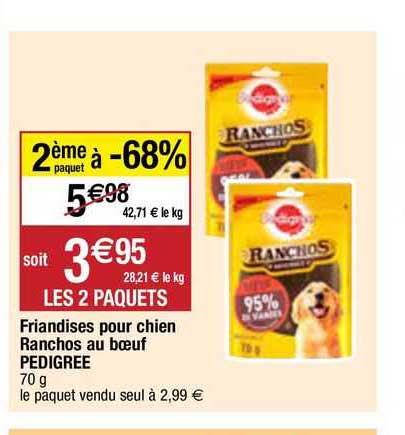 Friandises Pour Chien Ranchos Au Bœuf Pedigree