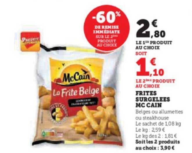 frites surgelées mc cain
