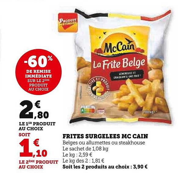 frites surgelées mc cain