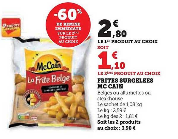 frites surgelées mc cain