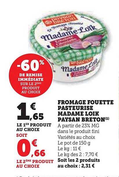 fromage fouetté pasteurisé madame loïc paysan breton