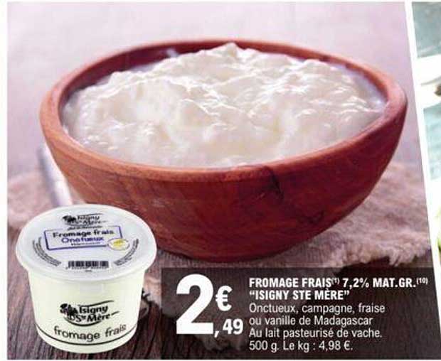 fromage frais 7,2% mat. gr. "isigny ste mère"