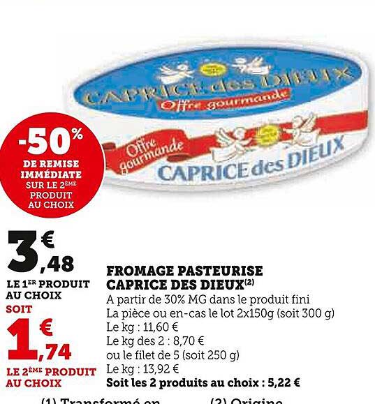 Fromage Pasteurisé Caprice Des Dieux