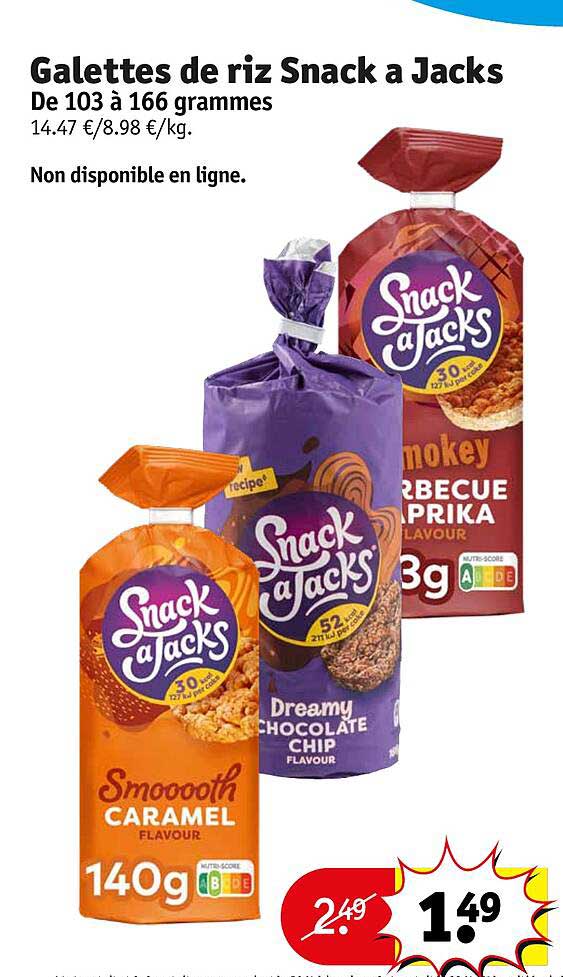galettes de riz snack à jacks