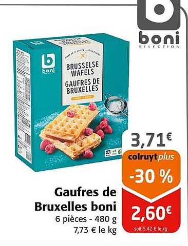 gaufres de bruxelles boni