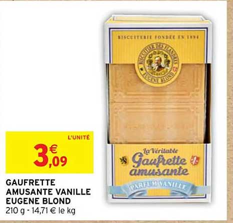 gaufrette amusante vanille eugène blond