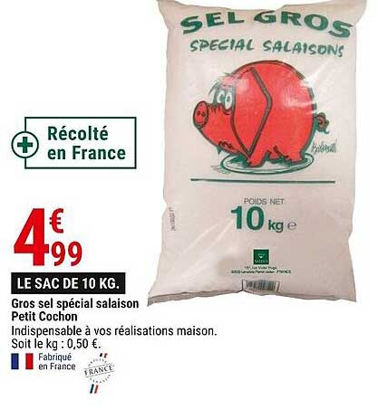 gros sel spécial salaison petit cochon