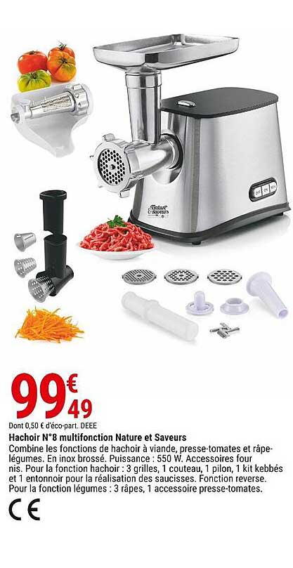 hachoir n°8 multifonction nature et saveurs