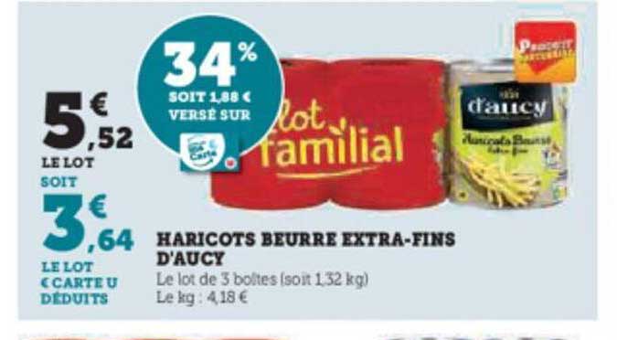 Haricots Beurre Extra-fins D'aucy