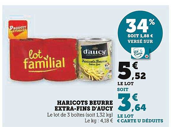 haricots beurre extra-fins d'aucy