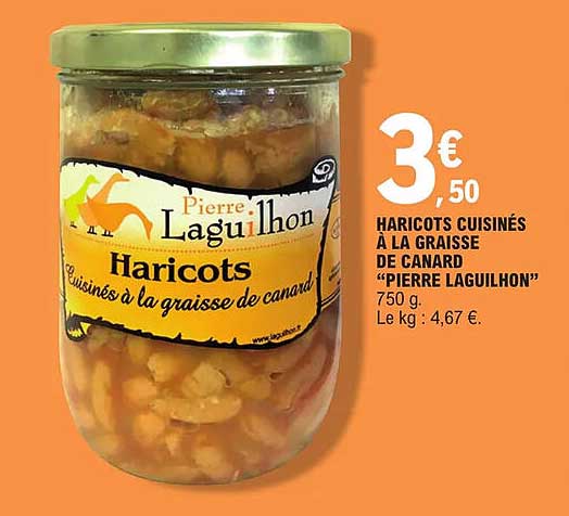 Haricots Cuisinés à La Graisse De Canard "pierre Laguilhon"