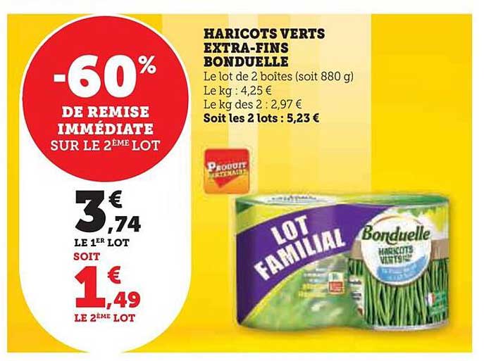 haricots verts extra-fins bonduelle