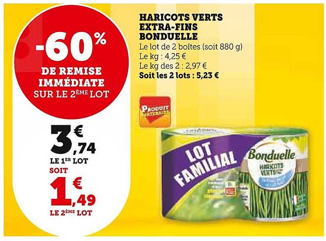 haricots verts extra-fins bonduelle