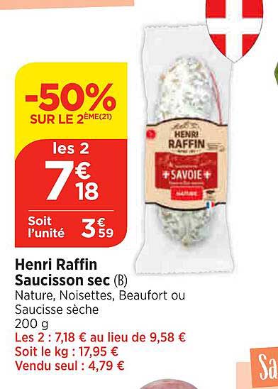 henri raffin saucisson sec