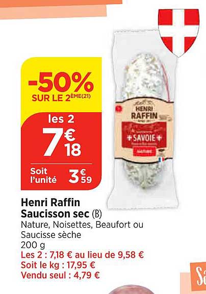 henri raffin saucisson sec