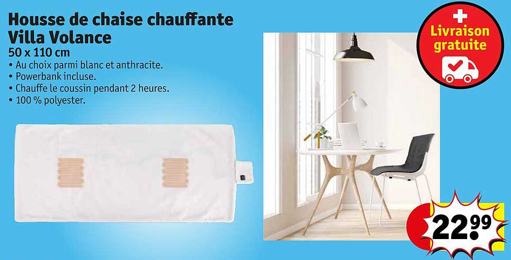 housse de chaise chauffante villa volance 50 x 110 cm