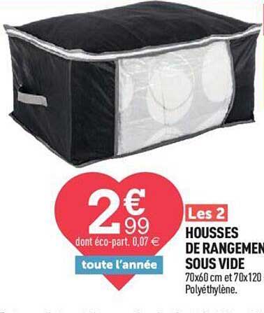 housses de rangement sous vide