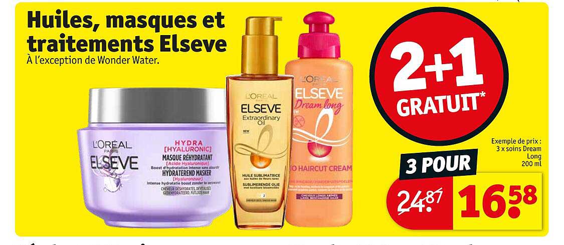 huiles, masques et traitements elseve