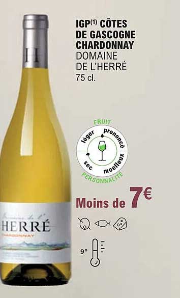 igp côtes de gascogne chardonnay domaine de l'herré