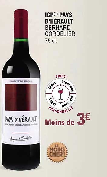 igp pays d'hérault bernard cordelier