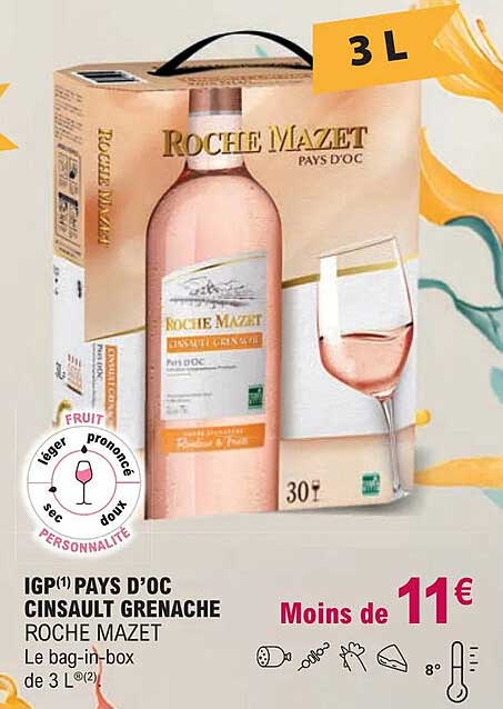igp pays d'oc cinsault grenache roche mazet