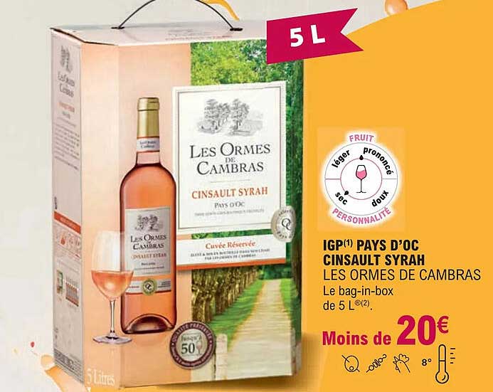 igp pays d'oc cinsault syrah les ormes de cambras