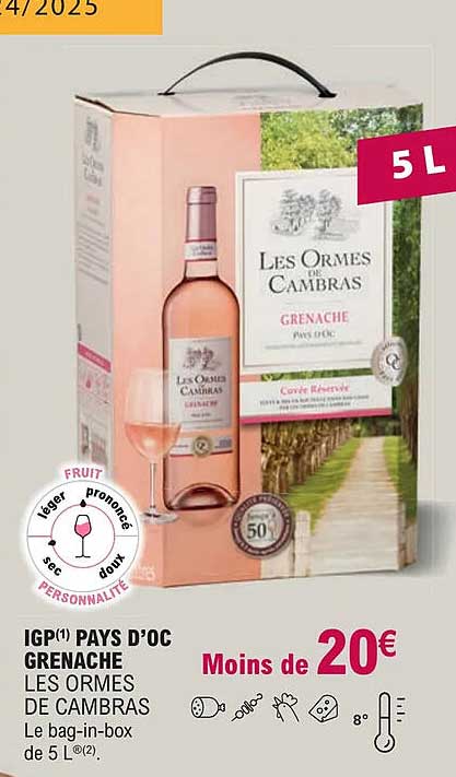 igp pays d'oc grenache les ormes de cambras