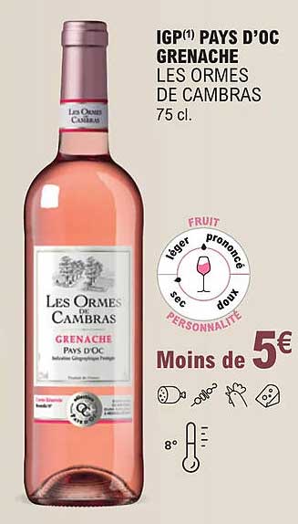 igp pays d'oc grenache les ormes de cambras