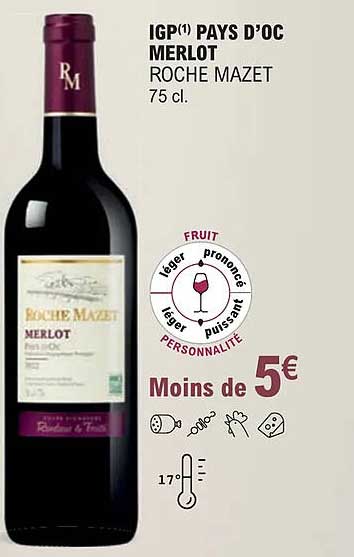 igp pays d'oc merlot roche mazet