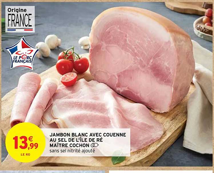 jambon blanc avec couenne au sel de l'île de ré maître cochon