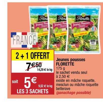 jeunes pousses florette