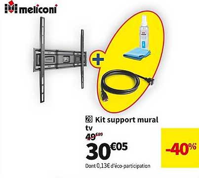 Kit Support Mural Tv Meliconi