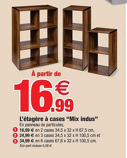 l'étagère à cases "mix indus"