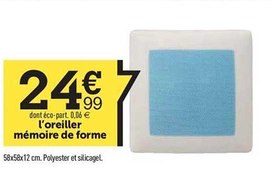 l'oreiller mémoire de forme