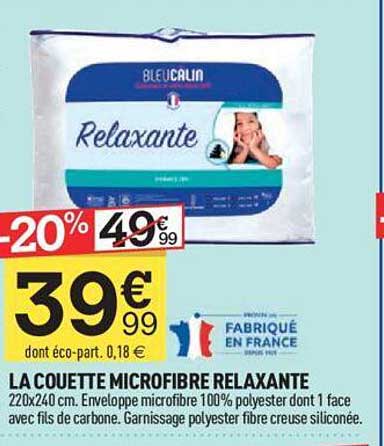 la couette microfibre relaxante