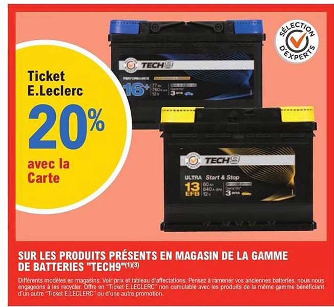 La Gamme De Batteries "tech9"