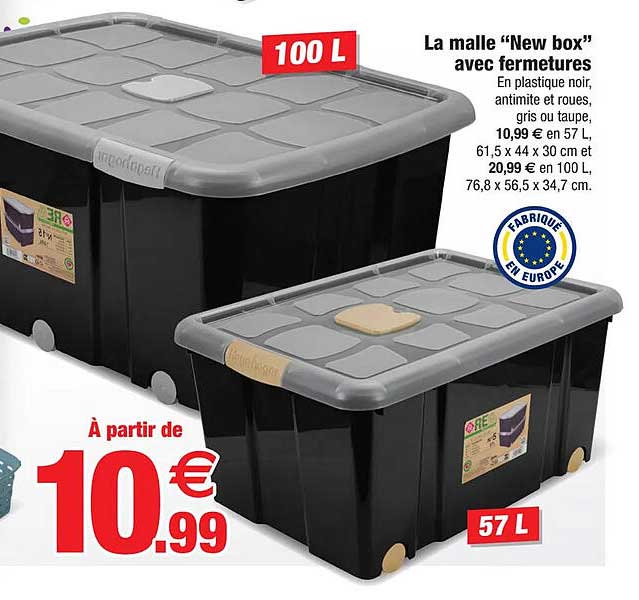 la malle "new box" avec fermetures