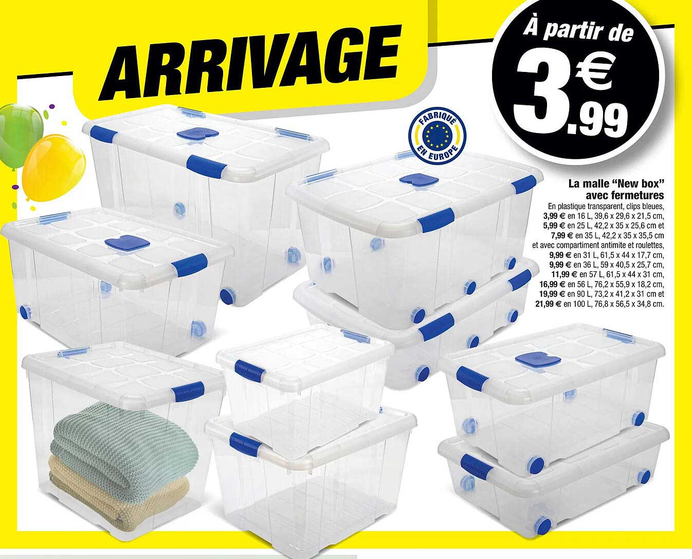 la malle "new box" avec fermetures