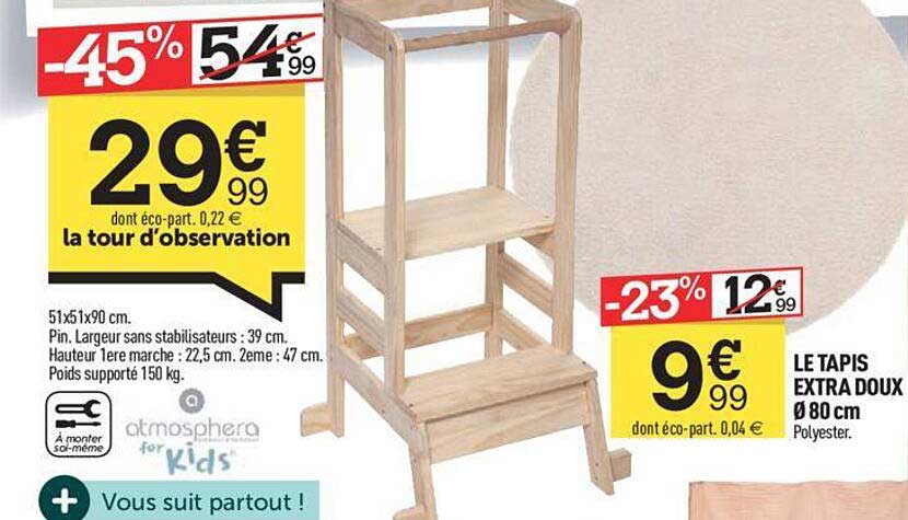 La Tour D'observation, Le Tapis Extra Doux ø 80 Cm