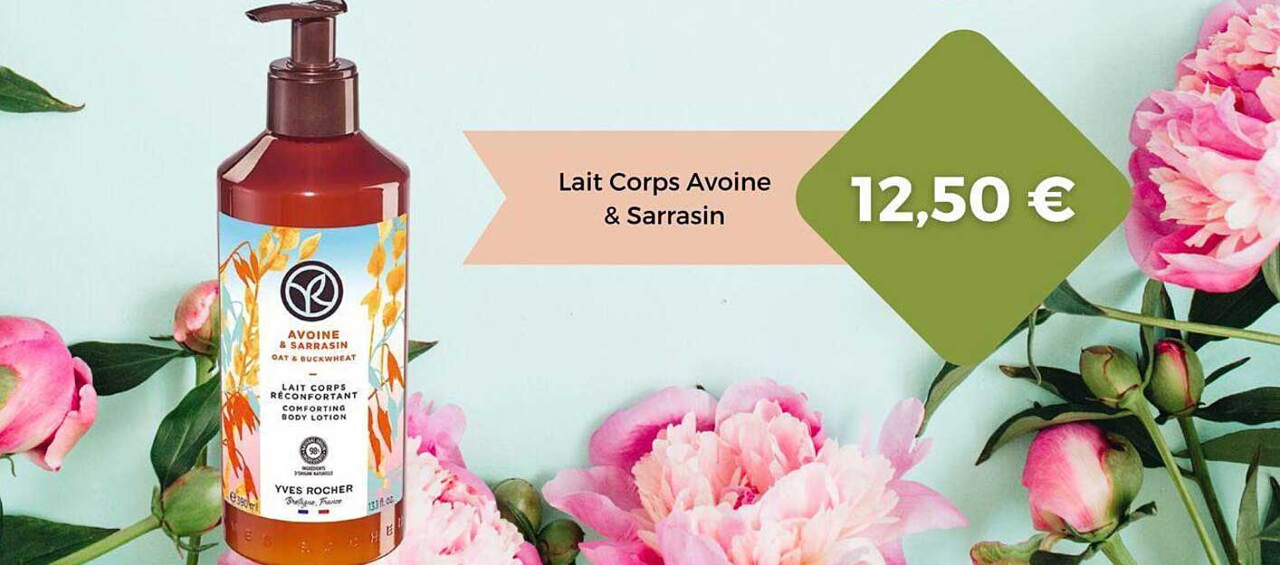 lait corps avoine & sarrasin yves rocher