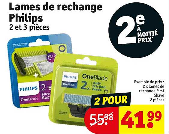 Lames De Rechange Philips 2 Et 3 Pièces